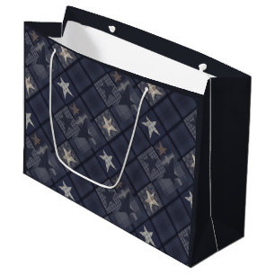 Grand Sac Cadeau Patte bleue