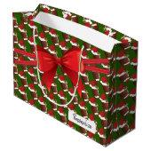 Grand Sac Cadeau Patters de football (Dos Angle)