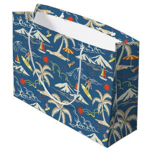 Grand Sac Cadeau Patters tropicaux