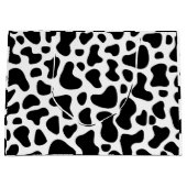 Grand Sac Cadeau Pattes blanches noires de vache (Devant)