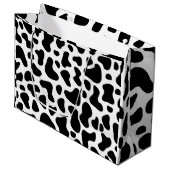 Grand Sac Cadeau Pattes blanches noires de vache (Devant Angle)
