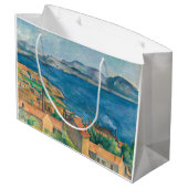 Grand Sac Cadeau Paul Cezanne - Baie de Marseille, vue d'Estaque (Dos Angle)
