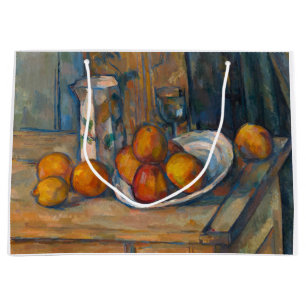 Grand Sac Cadeau Paul Cezanne - Vie morte avec Jug de Lait et Fruit