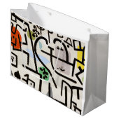 Grand Sac Cadeau Paul Klee, Abstract Art (Devant Angle)
