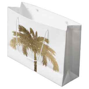 Grand Sac Cadeau Paume d'or