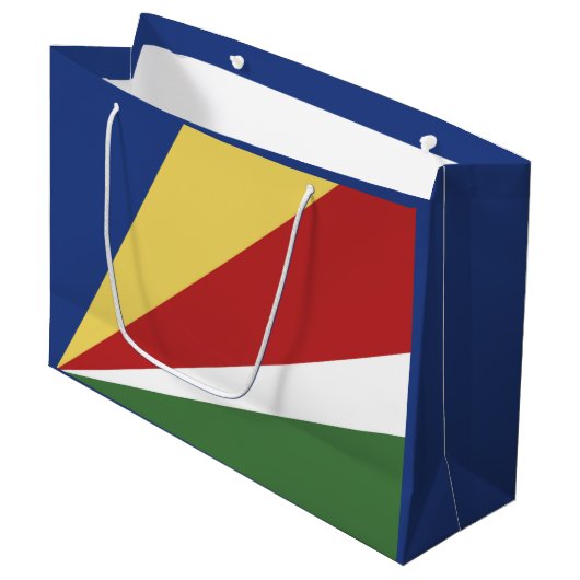 Grand Sac Cadeau pavillon des Seychelles (Devant Angle)