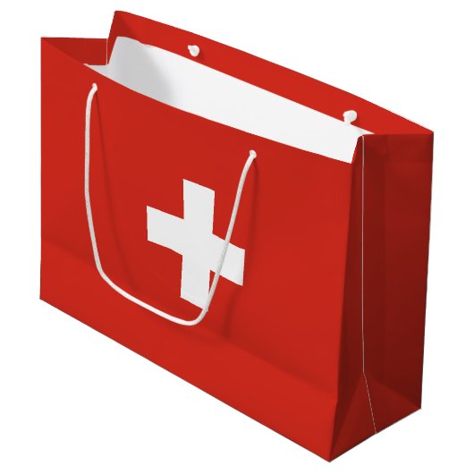 Grand Sac Cadeau pavillon suisse (Devant Angle)