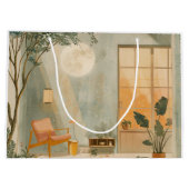 Grand Sac Cadeau Paysage Abstrait de Boho (6) (Dos)