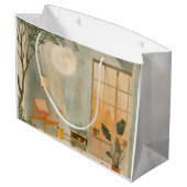 Grand Sac Cadeau Paysage Abstrait de Boho (6) (Dos Angle)