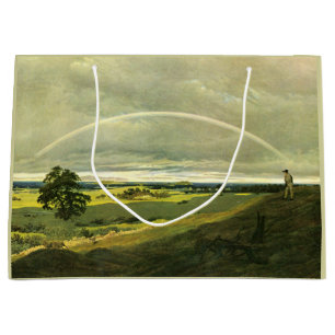 Grand Sac Cadeau Paysage avec arc-en-ciel (par Caspar David Friedri
