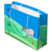 Grand Sac Cadeau Paysage de dessin X Nouvel An chinois Zodiac LGB (Dos Angle)