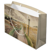 Grand Sac Cadeau Paysage du Wiltshire (par Eric Ravilious) (Dos Angle)