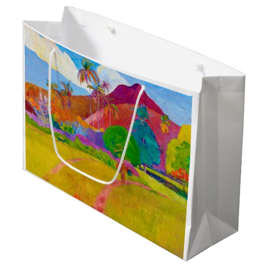 Grand Sac Cadeau Paysage tahitien, Gauguin (Devant Angle)
