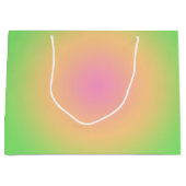 Grand Sac Cadeau Peach rose Green Gradient Ombre Aura (Devant)