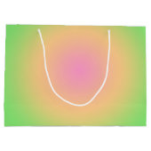 Grand Sac Cadeau Peach rose Green Gradient Ombre Aura (Dos)