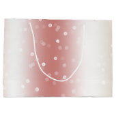 Grand Sac Cadeau Peach Rose Ombre Gold Christmas (Dos)