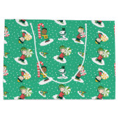 Grand Sac Cadeau Peanuts Peppermint Dreams Snowflake Motif (Dos)