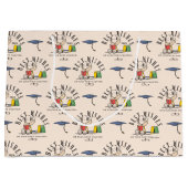 Grand Sac Cadeau Peanuts Snoopy Best Wishes Graduation Pattern (Devant)