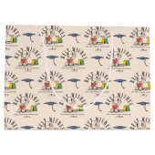 Grand Sac Cadeau Peanuts Snoopy Best Wishes Graduation Pattern (Dos)