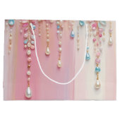 Grand Sac Cadeau Pearl Dangles et Pastel Stripes (Dos)