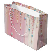 Grand Sac Cadeau Pearl Dangles et Pastel Stripes (Dos Angle)