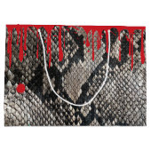 Grand Sac Cadeau Peau de serpent Python saignant - Halloween amusan (Dos)