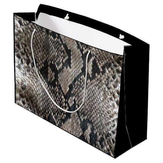 Grand Sac Cadeau Peau de serpent Python tendance - Rich Elegant Mod (Dos Angle)