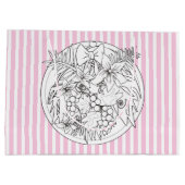 Grand Sac Cadeau Peins-toi un motif tropical (Dos)