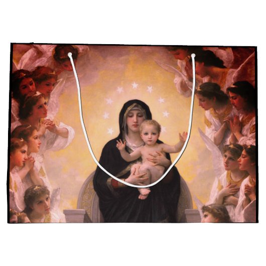 Grand Sac Cadeau PEINTRE FRANÇAIS Bouguereau MADONNA ET ENFANT (Dos)