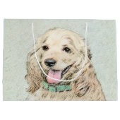 Grand Sac Cadeau Peinture à la boule de Cocker Spaniel - Art origin (Dos)