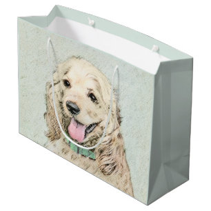 Grand Sac Cadeau Peinture à la boule de Cocker Spaniel - Art origin