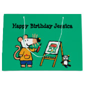 Grand Sac Cadeau Peinture avec Maisy ! (Devant)