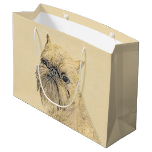 Grand Sac Cadeau Peinture bruxelloise sur le Griffon - Cute Origina