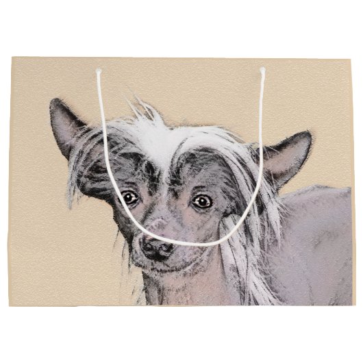 Grand Sac Cadeau Peinture Chinoise sans cheveux peint art original  (Dos)