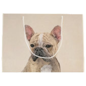 Grand Sac Cadeau Peinture française de Bulldog (Sable) - Belle oeuv (Dos)