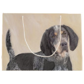 Grand Sac Cadeau Peinture sur pilon bleu - Cute Original Dog Ar (Dos)