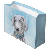 Grand Sac Cadeau Peinture Weimaraner - Joli art original chien (Dos Angle)