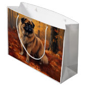 Grand Sac Cadeau Pekingese à l'automne Feuilles automne Inspire (Dos Angle)