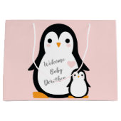 Grand Sac Cadeau Penguin thème Baby shower mignonne (Devant)