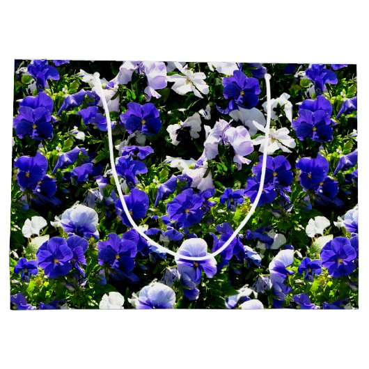 Grand Sac Cadeau Pensées bleues (Dos)