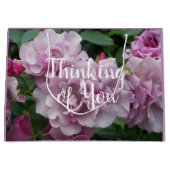 Grand Sac Cadeau Penser à vous Lavender Roses Floral (Devant)