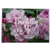 Grand Sac Cadeau Penser à vous Lavender Roses Floral (Dos)