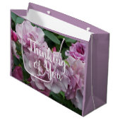 Grand Sac Cadeau Penser à vous Lavender Roses Floral (Devant Angle)