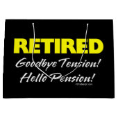 Grand Sac Cadeau Pension retirée de Hellow (foncée) (Devant)