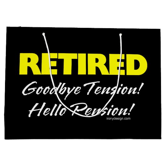 Grand Sac Cadeau Pension retirée de Hellow (foncée) (Dos)