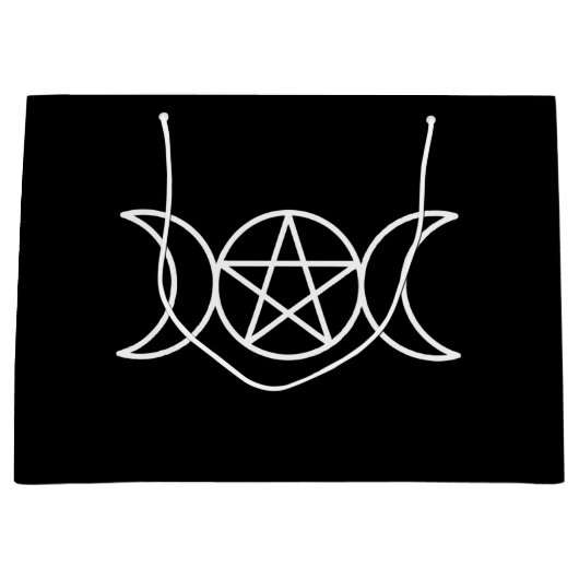 Grand Sac Cadeau Pentacle triple lune (Devant)