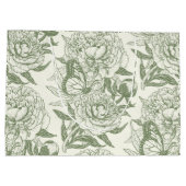 Grand Sac Cadeau Peoné et papillons bloc impression, sauge vert et (Dos)