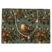 Grand Sac Cadeau Perdrix dans un poirier (Dos)