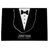 Grand Sac Cadeau Père classique de la mariée Mariage Tuxedo (Devant)