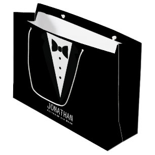 Grand Sac Cadeau Père classique de la mariée Mariage Tuxedo
